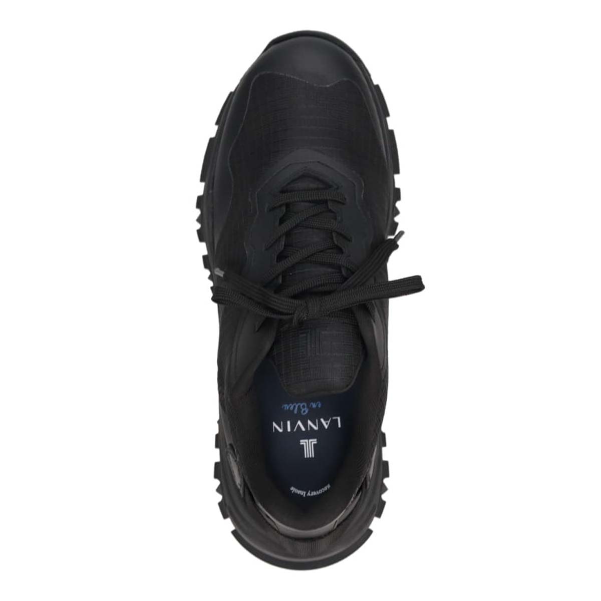 ランバンオンブルー LANVIN en Bleu 「リカバリーインソール」搭載で指圧効果により血行を115％促進。トレイルランニングスニーカー　LB1006XR BLACK 25.0