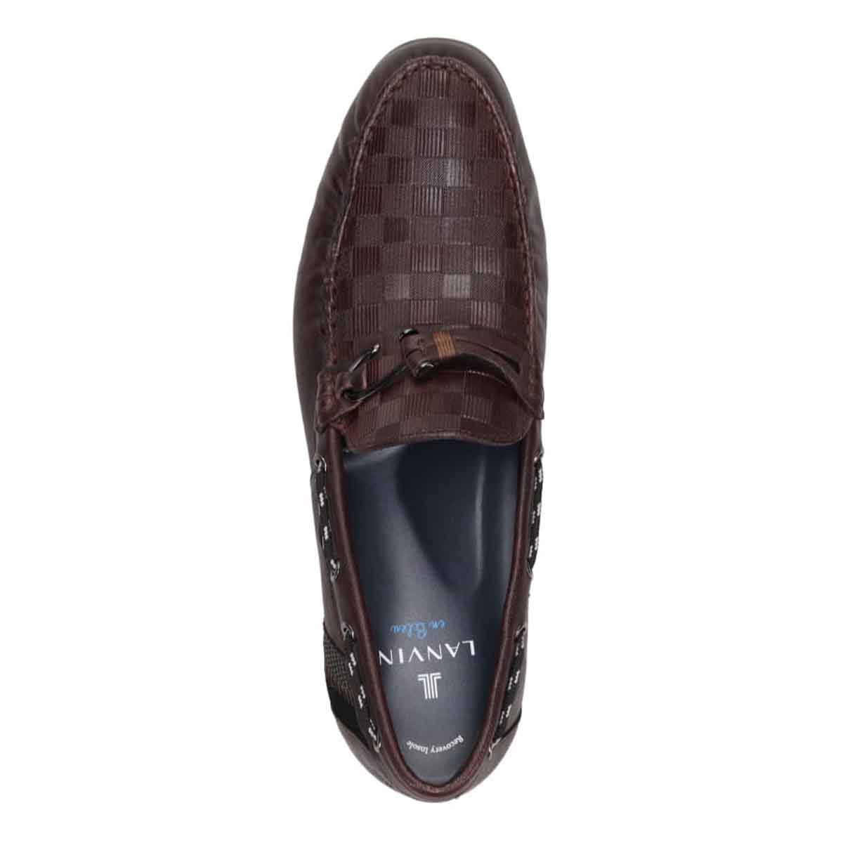 ランバンオンブルー LANVIN en Bleu 「Recovery Shiatsu Insole」搭載で指圧効果により血行をよくする。ローファースリップオンシューズ  LB1017XR D-BROWN 25.0