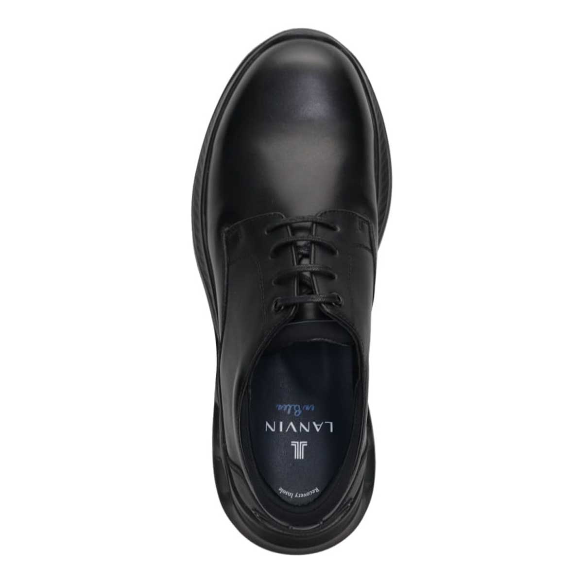 ランバンオンブルー LANVIN en Bleu 「リカバリーインソール」搭載で指圧効果により血行を115％促進。レースアップカジュアルシューズ　LB1019XR BLACK 25