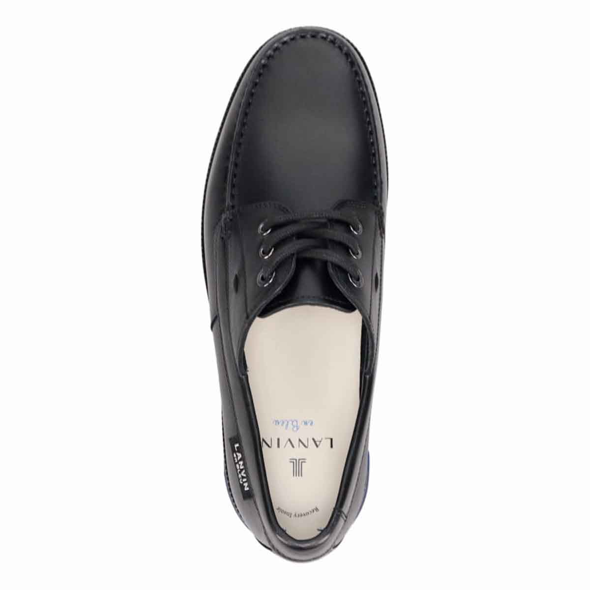 ランバンオンブルー LANVIN en Bleu 「リカバリー指圧インソール」搭載で指圧効果により血行を115％促進。レースアップカジュアルシューズ　LB1022XR BLACK 25.0