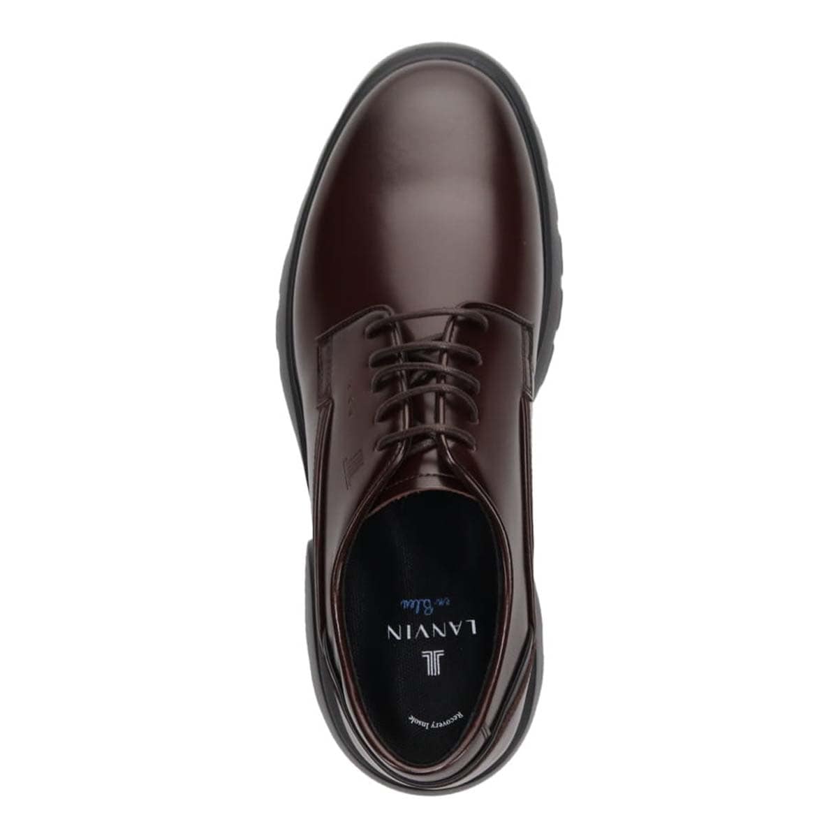 ランバンオンブルー LANVIN en Bleu 「リカバリーインソール」搭載で指圧効果により血行を115％促進。外羽根レースアップドレスカジュアルシューズ　LB3001XR D-BROWN 25.0