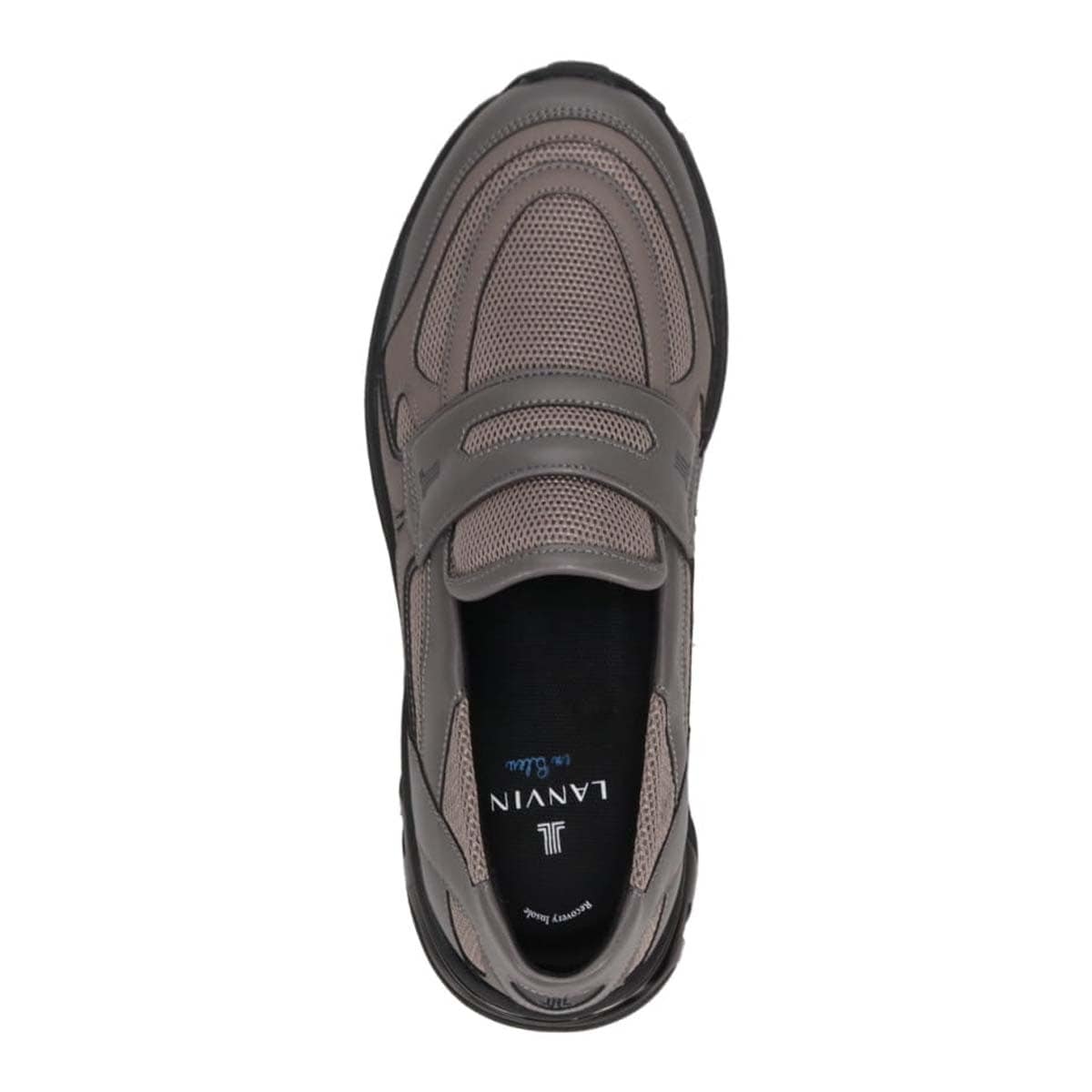 ランバンオンブルー LANVIN en Bleu 「リカバリーインソール」搭載で指圧効果により血行を115％促進。スリッポンカジュアルスニーカー　LB4001XR GRAY 25.0
