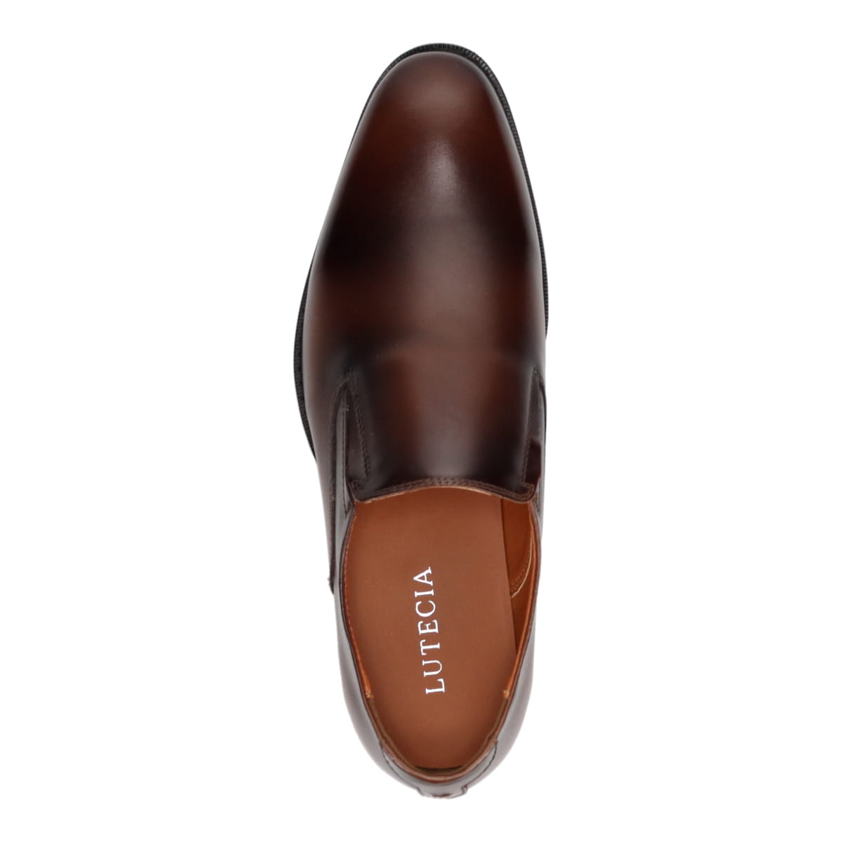 ルーテシア LUTECIA 立体的に見えるラストを使用した軽量スリッポン ドレスシューズ　LU7115 BROWN 25.0