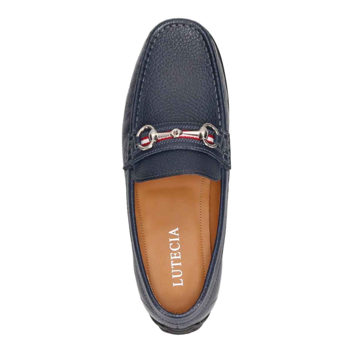 ルーテシア LUTECIA ビット付きソフトドライビングシューズ  LU8102 NAVY 25.0