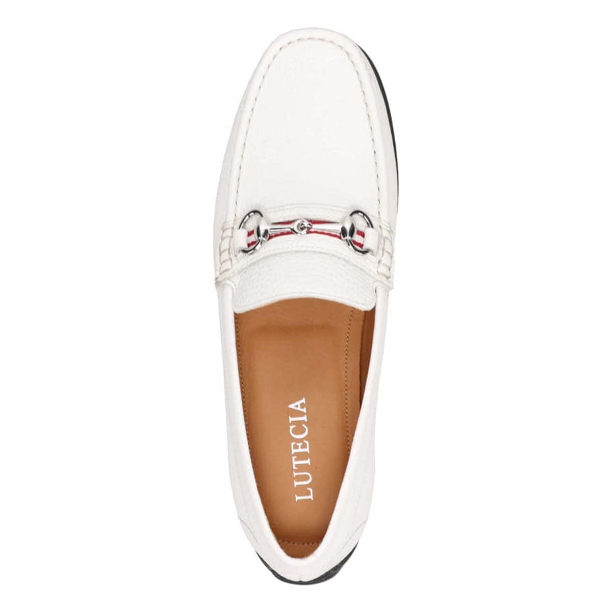 ルーテシア LUTECIA ビット付きソフトドライビングシューズ  LU8102 WHITE 25.0