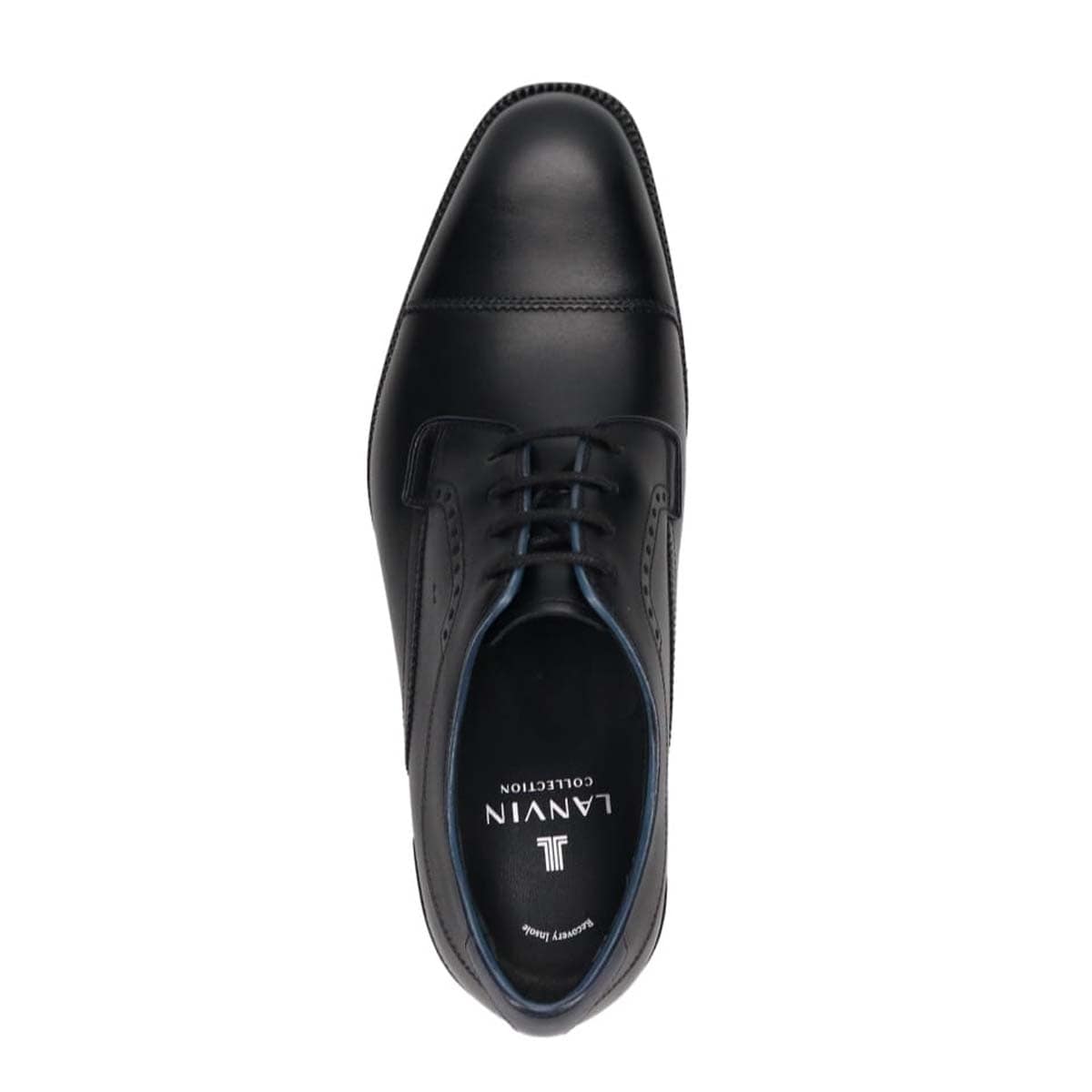 ランバンコレクション LANVIN COLLECTION 「リカバリーインソール」搭載で指圧効果により血行を115％促進。アンティーク仕上げカジュアルドレスダービーシューズ　LV1017XR BLACK 25.0