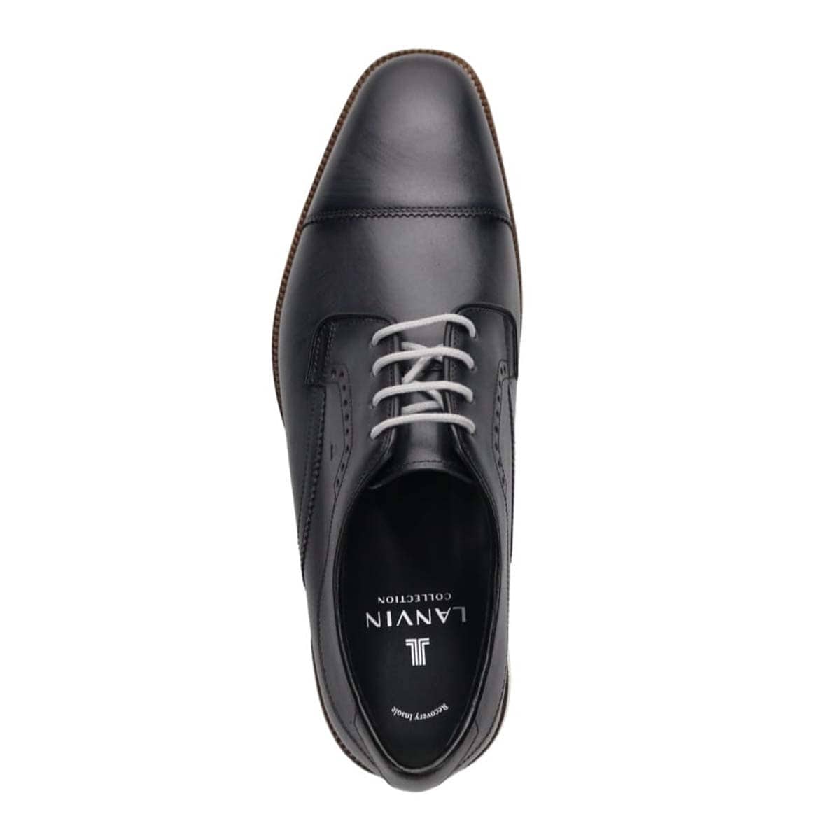 ランバンコレクション LANVIN COLLECTION 「リカバリーインソール」搭載で指圧効果により血行を115％促進。アンティーク仕上げカジュアルドレスダービーシューズ　LV1017XR GRAY 25.0