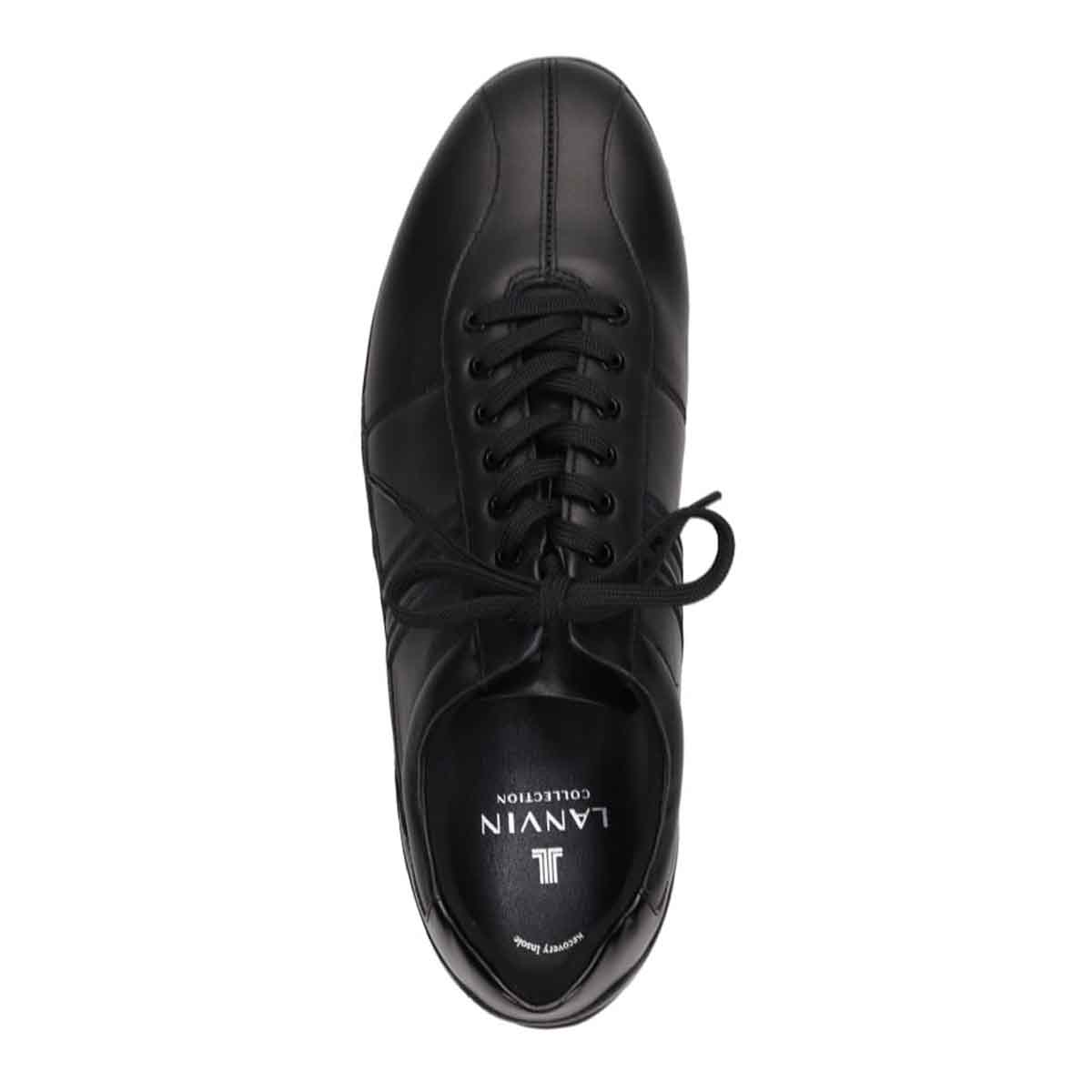 ランバンコレクション LANVIN COLLECTION 「リカバリー指圧インソール」搭載で指圧効果により血行を115％促進。ドライビング カジュアルスニーカー　LV2025XR BLACK 25.0