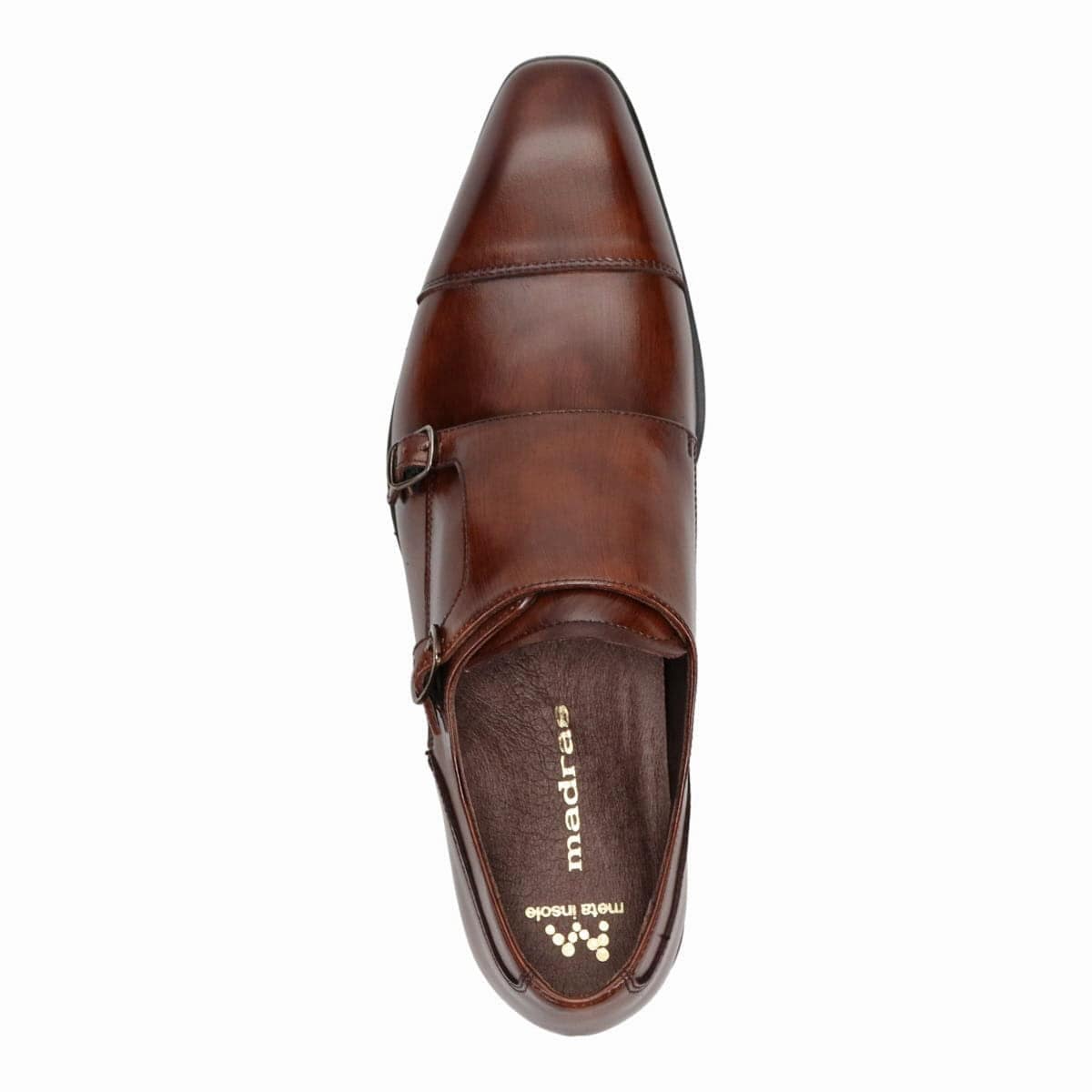 マドラス madras metaインソール  モンクストラップ ドレスシューズ M2713MT D-BROWN 25.0