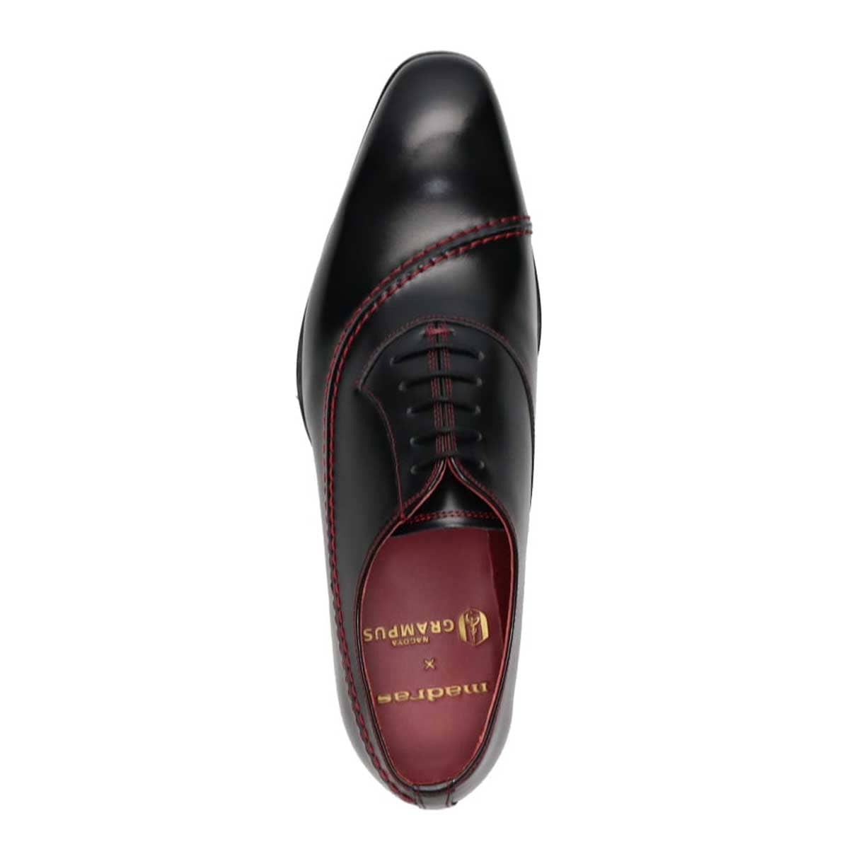 マドラス madras 『GRAMPUSコラボモデル』 高級 マッケイ製法 内羽根ドレスシューズ   M419GP BLACK 25.0