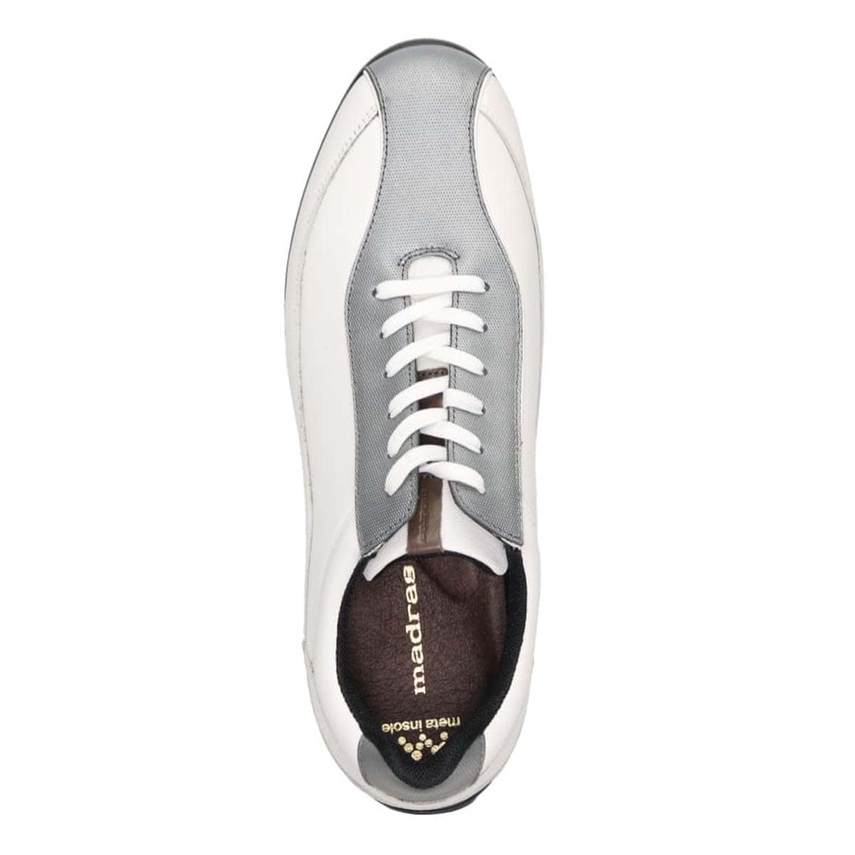 マドラス madras metaインソール搭載シューズ  レザースニーカー　M502MT SILVER/WHITE 25.0