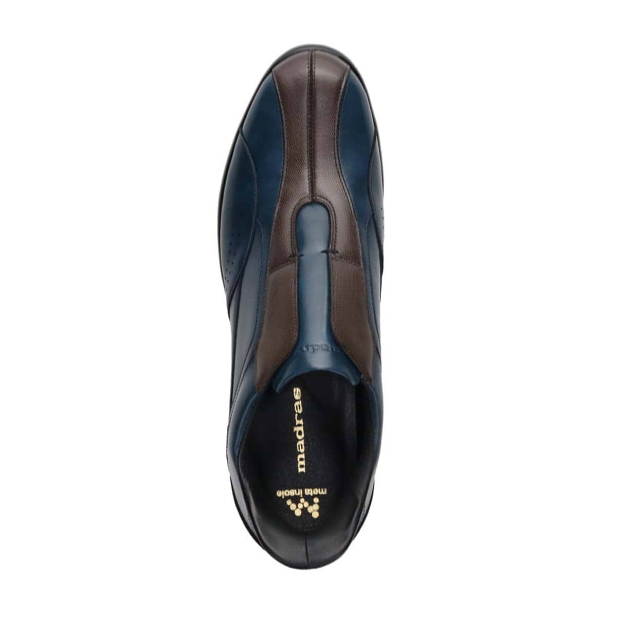 マドラス madras メタインソール搭載シューズ  クイックフィット カジュアルレザースニーカー　M503MT GRAY/NAVY 25.0