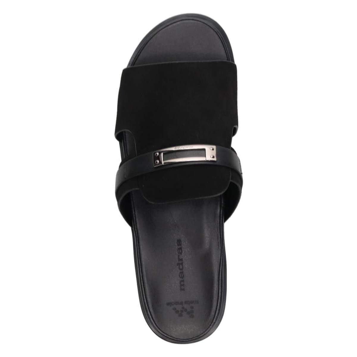 マドラス madras メタインソール搭載シューズ  レザーサンダル  M533MT BLACK-SILKY M（25.0～25.5ｃｍ）