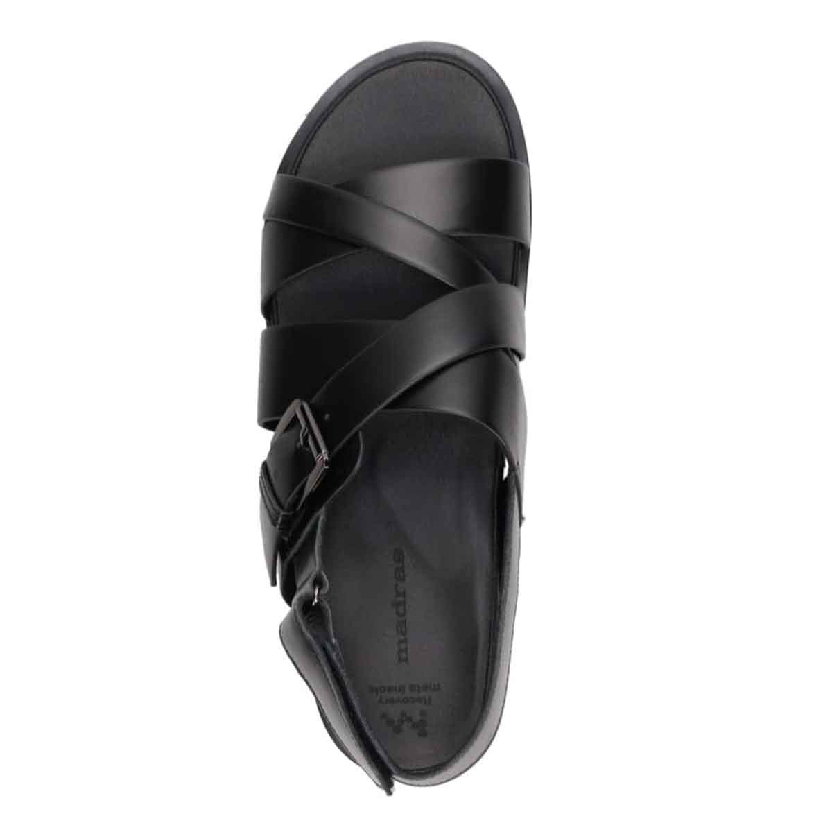 マドラス madras 特許 リカバリーメタインソール搭載シューズ メンズ レザーサンダル　M535MT BLACK M