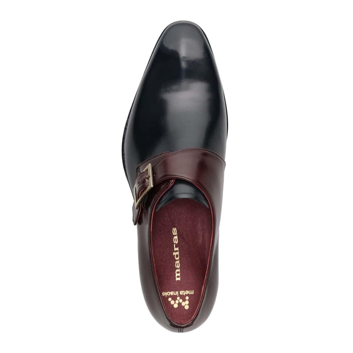 マドラス madras metaインソール搭載シューズ  モンクストラップドレスシューズ　M559MT NAVY/D-BROWN 25.0