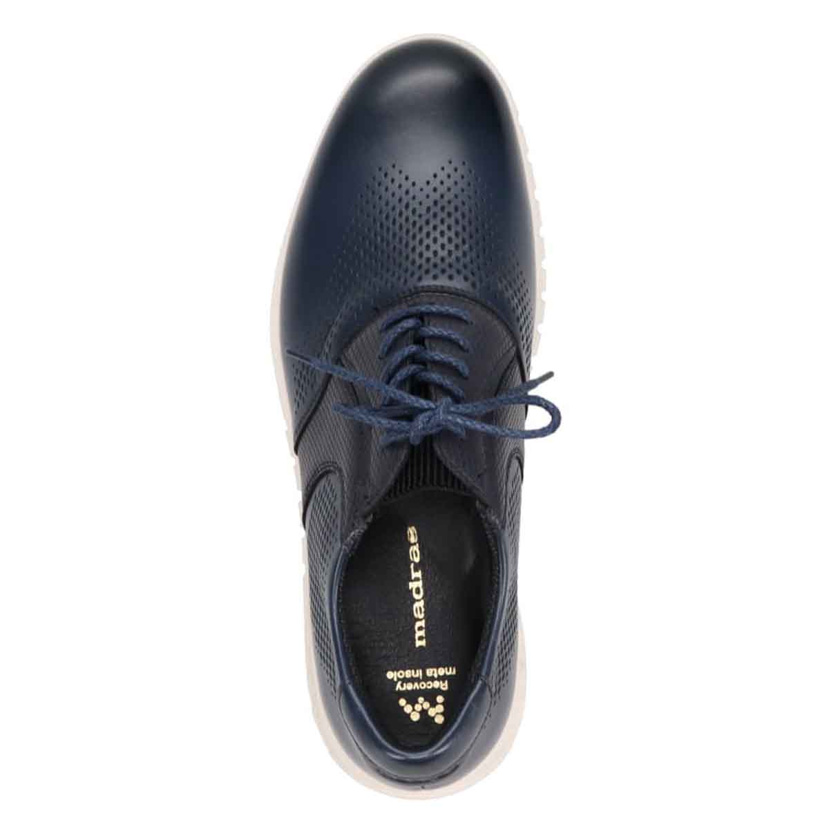 マドラス madras 特許 Recovery meta insole搭載シューズ メンズカジュアルレザースニーカー　M572MT NAVY 25