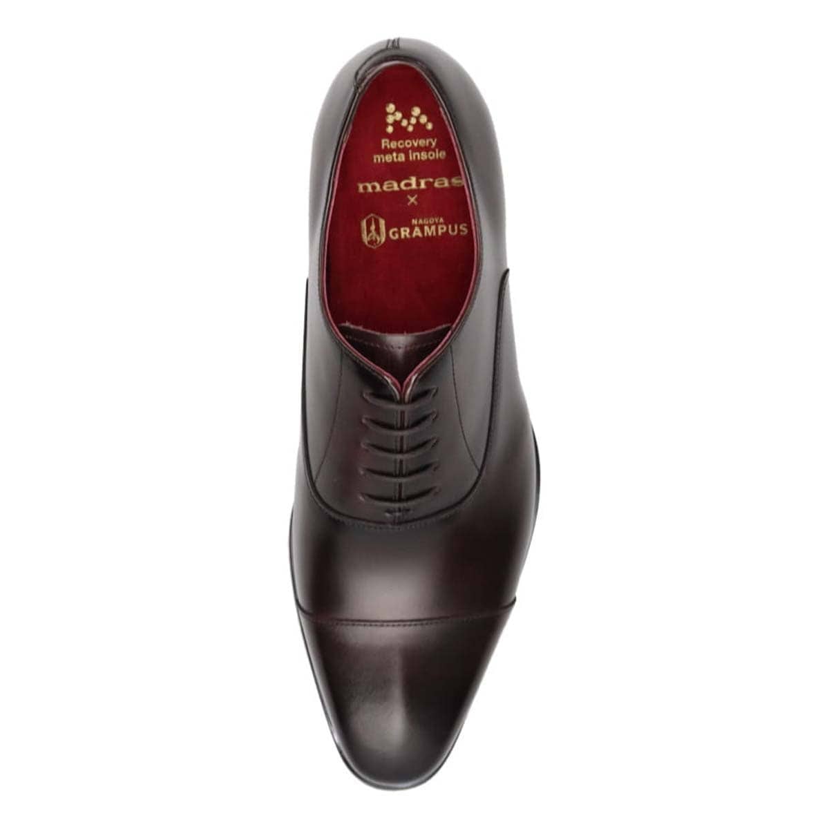 マドラス madras 『GRAMPUSコラボモデル』 特許 リカバリーメタインソール搭載シューズ 秀逸さ光る、エントリーモデル　内羽根ストレートチップ・ビジネスシューズ　M600GPMT D-BROWN 25.0