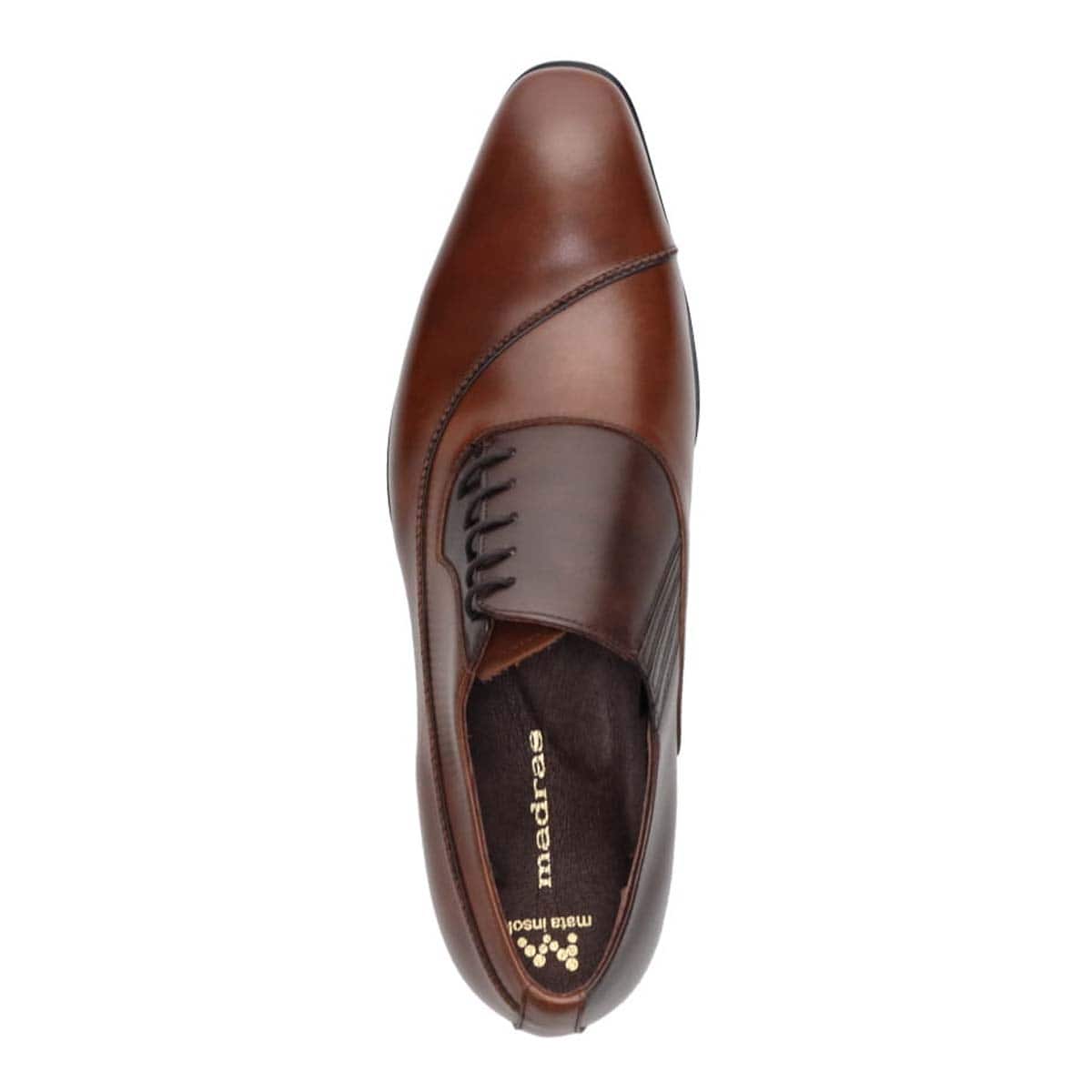 マドラス madras metaインソール搭載シューズ  サイドレースドレスシューズ　M643MT BROWN/DARKBROWN 25.0