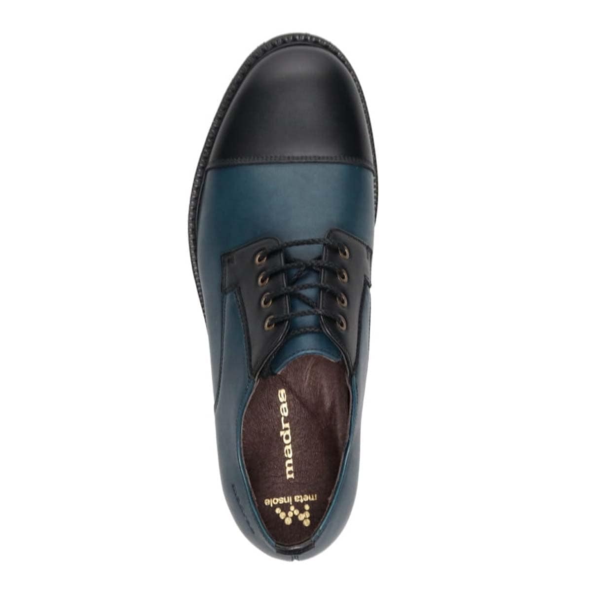 【ウィメンズサイズ】マドラス madras metaインソール搭載シューズ  レースアップカジュアルシューズ　MS651MT BLACK/NAVY 23.0