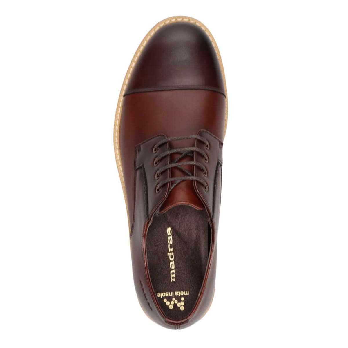 【ウィメンズサイズ】マドラス madras metaインソール搭載シューズ  レースアップカジュアルシューズ　MS651MT D-BROWN/BROWN 23.0