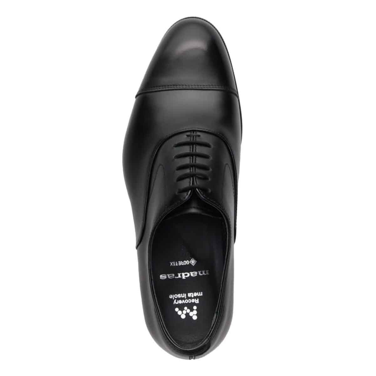 【GORE-TEX】マドラス madras 特許 Recovery meta insole搭載シューズ　ゴアテックス 内羽根ストレートチップドレスシューズ　M7104GMT BLACK 25.0