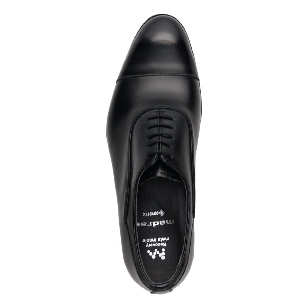 【GORE-TEX】マドラス madras 特許 リカバリーメタインソール搭載シューズ 内羽根ストレートチップドレスシューズ　M710GMT BLACK 25.0