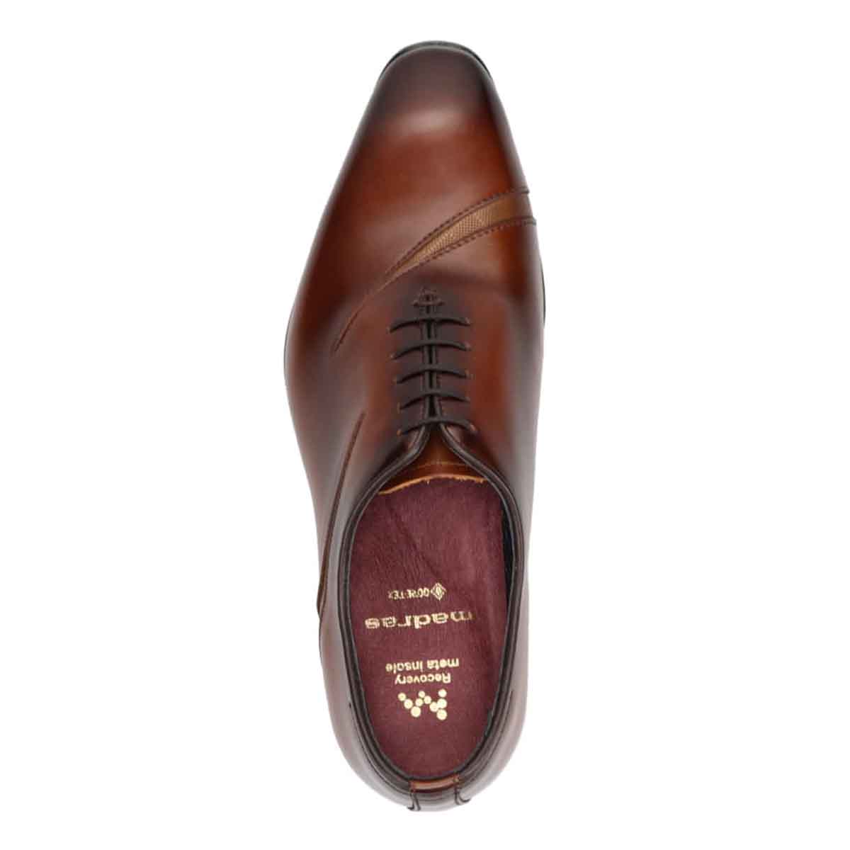 【GORE-TEX】マドラス madras 特許 Recovery meta insole搭載シューズ　ゴアテックス ホールカットプレーントゥドレスシューズ　M716GMT BROWN/L-BROWN 25.0