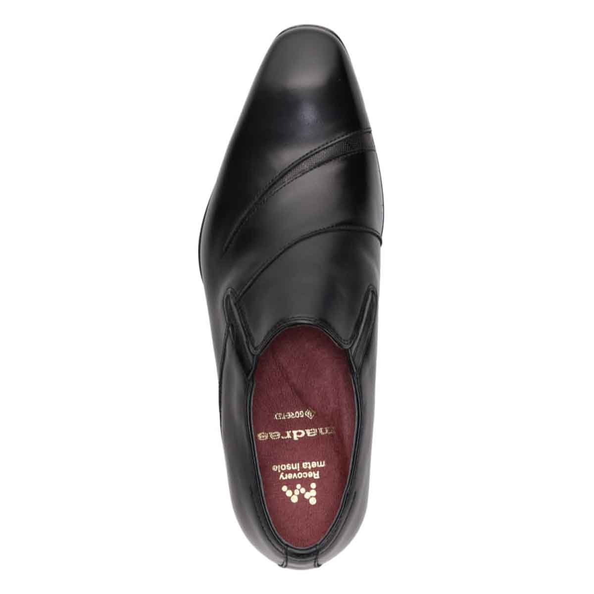 【GORE-TEX】マドラス madras 特許 Recovery meta insole搭載シューズ　ゴアテックス スリッポンドレスシューズ　M717MT BLACK/BLACK 25.0