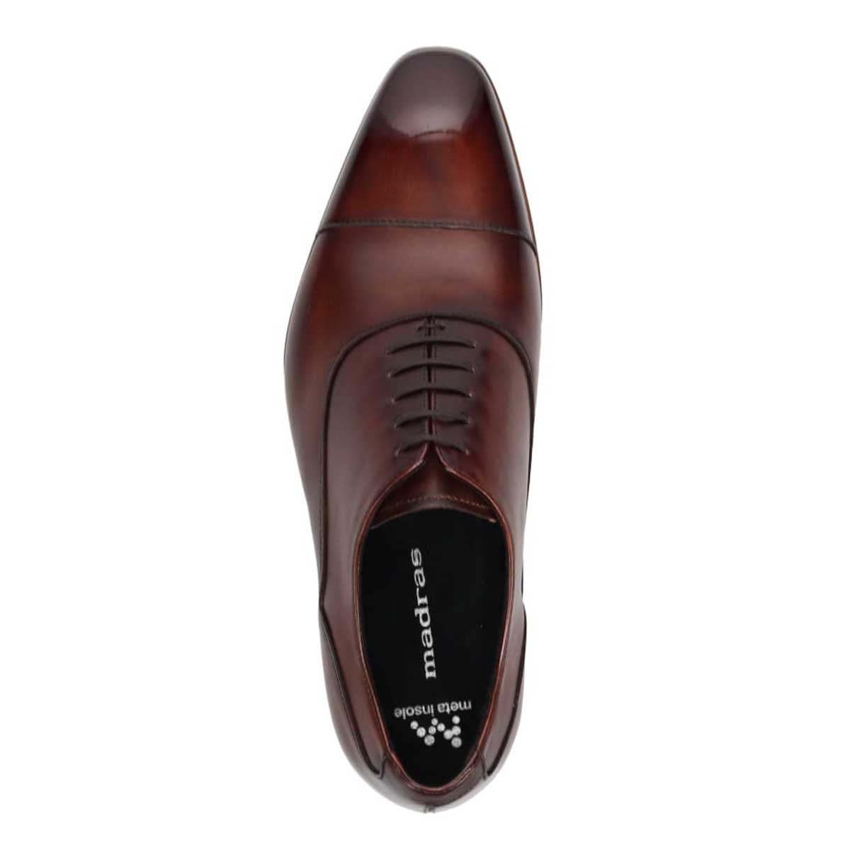 マドラス madras metaインソール搭載シューズ  内羽根ストレートチップドレスシューズ　M792MT BROWN 25.0
