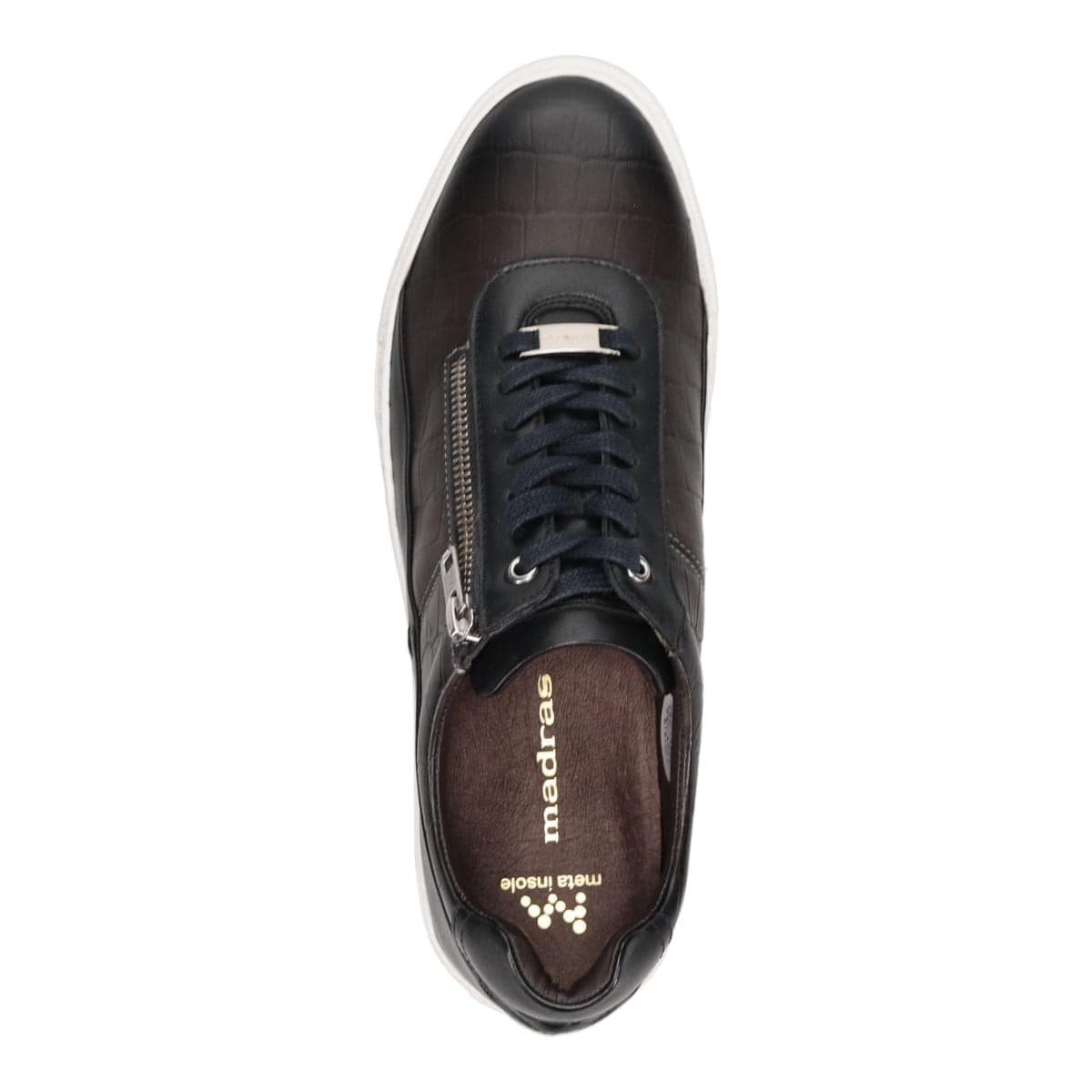 マドラス madras metaインソール meta insole  ファスナー付きレースアップカジュアルシューズ M8619MT BLACK 25.0