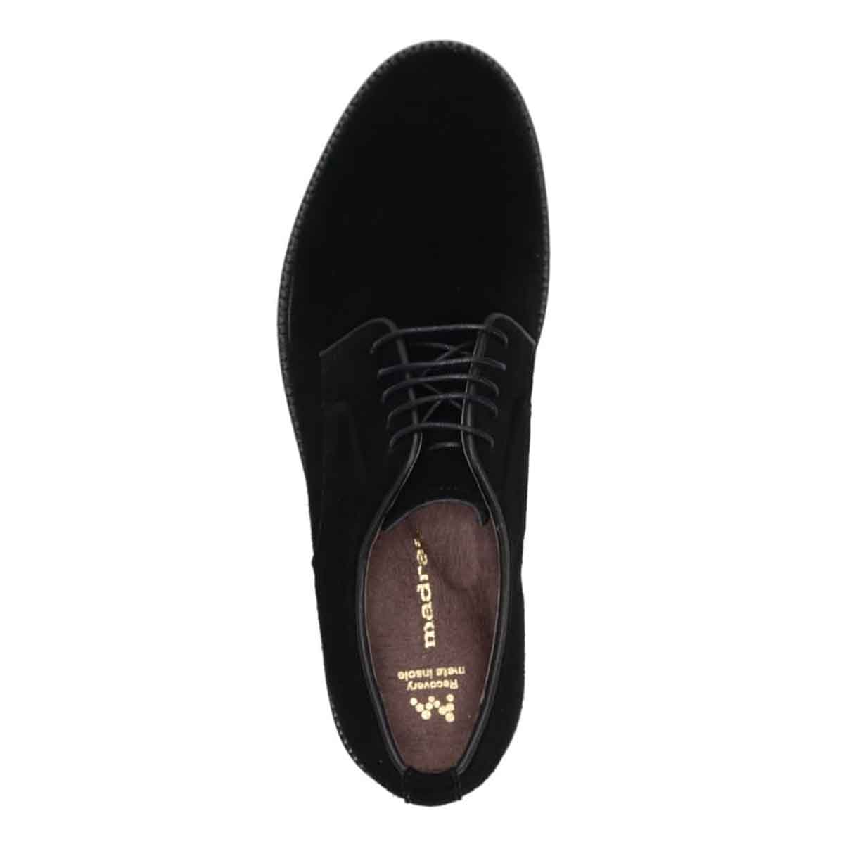 マドラス madras 特許 Recovery meta insole搭載シューズ  外羽根プレーントウドレスシューズ　M881MT BLACK-VELOURS 25.0