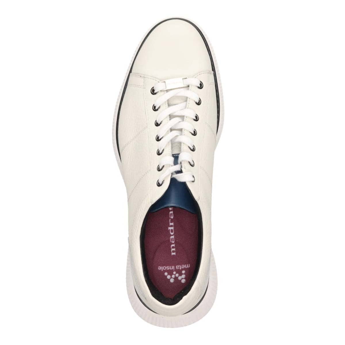 マドラス madras metaインソール搭載シューズ  カジュアルレザースニーカー　M8881MT WHITE 25.0