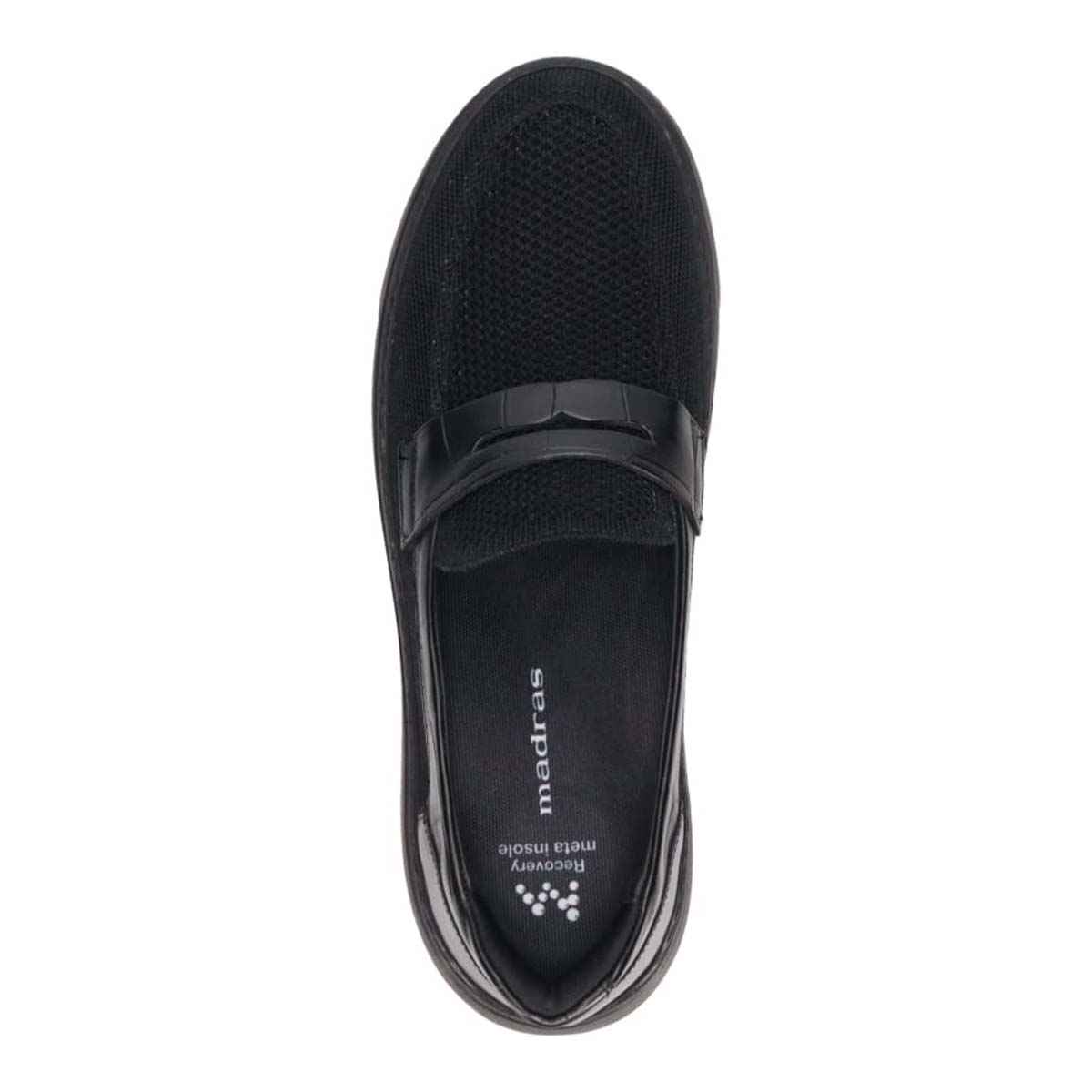 マドラス madras 特許 リカバリーメタインソール搭載シューズ メンズスリッポンニットスニーカー　M8888MT BLACK/BLACK 25.0