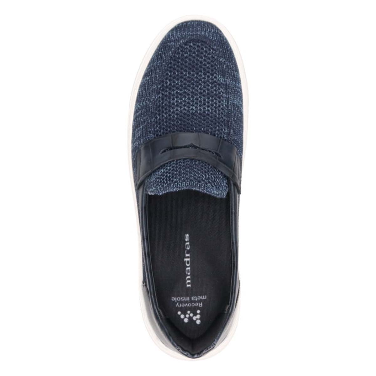 マドラス madras 特許 リカバリーメタインソール搭載シューズ メンズスリッポンニットスニーカー　M8888MT BLUE/NAVY 25.0