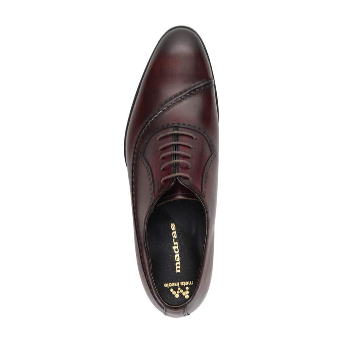 マドラス madras 特許 リカバリーメタインソール搭載シューズ  イタリアンカーフ プレーントゥドレスシューズ　M933MT RED/D-BROWN 25.0