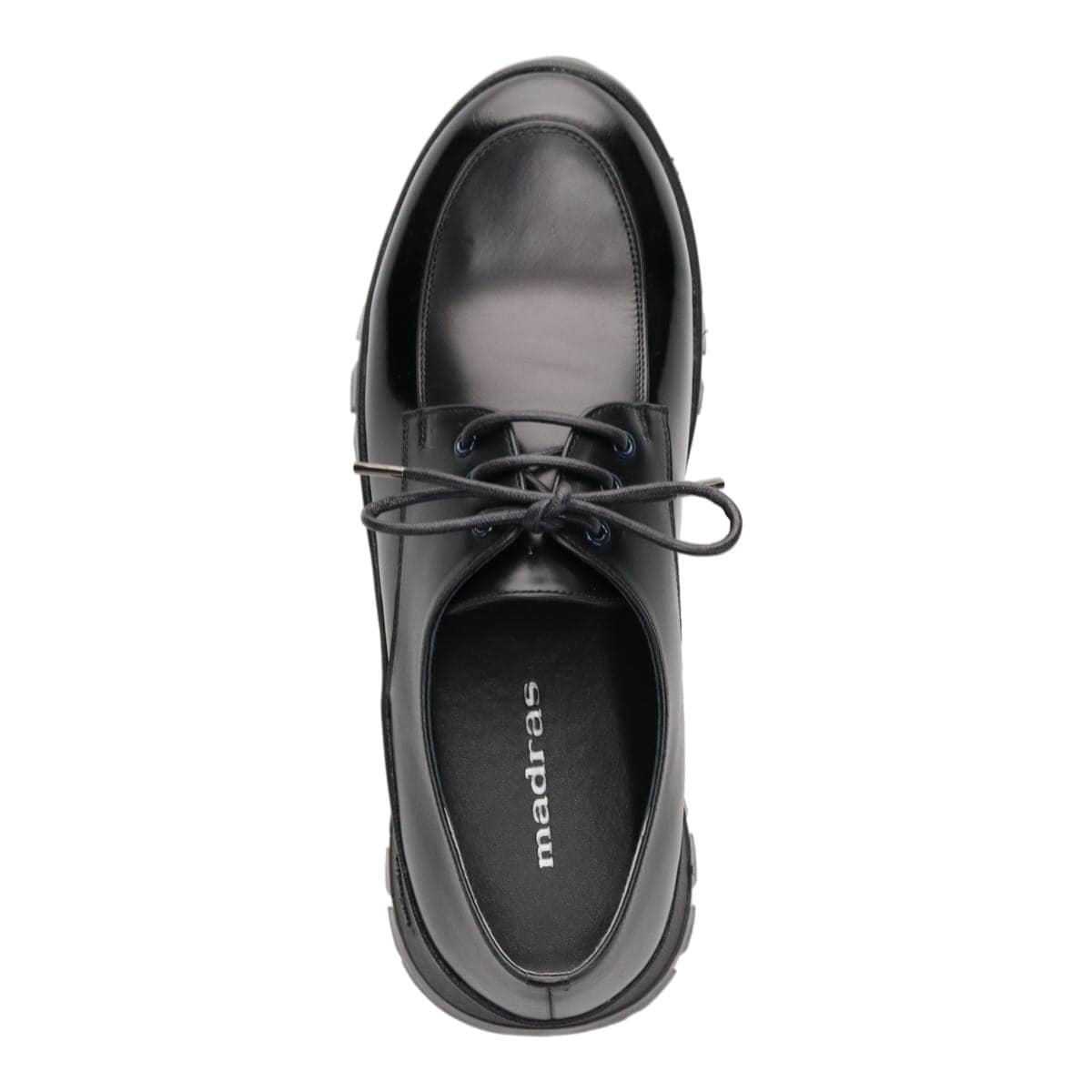 マドラス東京ファクトリー製 Vibramソール 厚底レースアップシューズ  MAL0038 BLACK M　(23.0～23.5)