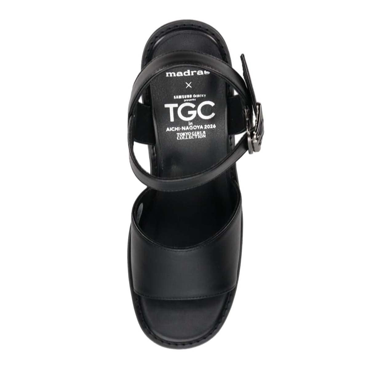 圧倒的な美脚見え！マドラス madras TGC in あいち・なごや 2026 出演モデル着用シューズ　厚底サンダル　MAL7581TGC BLACK M（23.0cm～23.5cm）