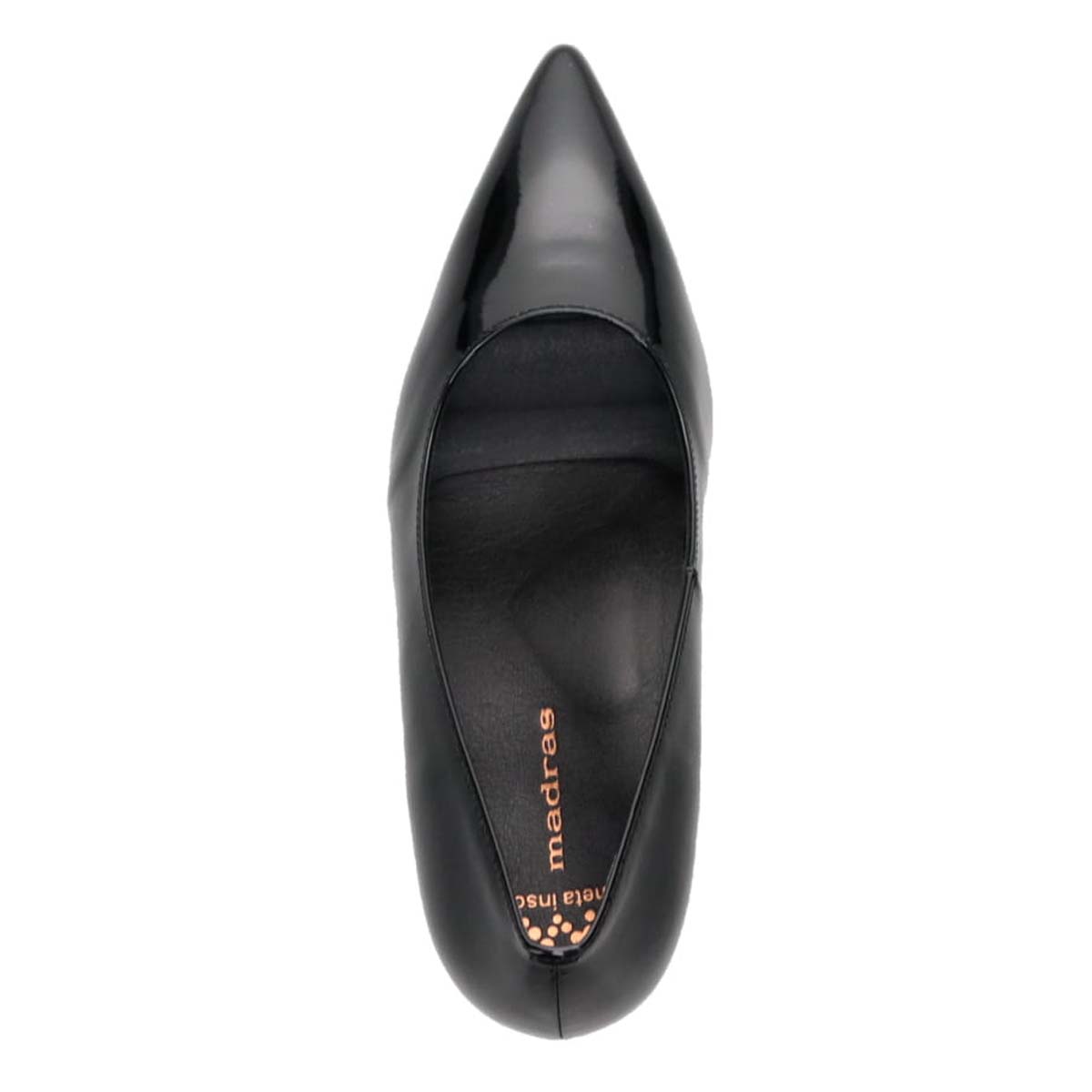 マドラス madras metaインソール搭載 7.0cm  ポインテッドトゥパンプス MAL9105MT BLACK-ENAMEL 23.0