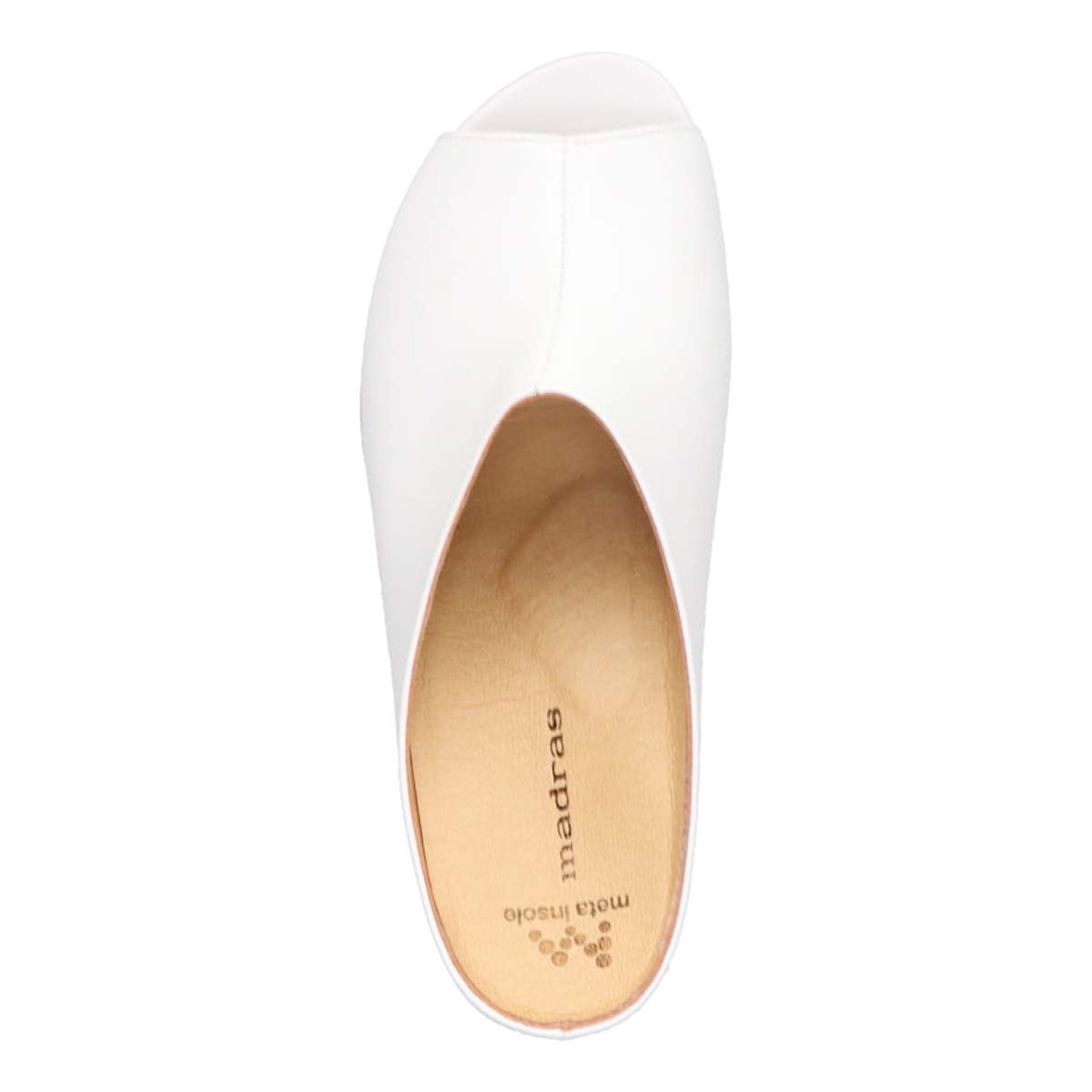 マドラス madras metaインソール搭載  7ｃｍストーム入りミュールサンダル MAL9125MT WHITE M（23～23.5ｃｍ）