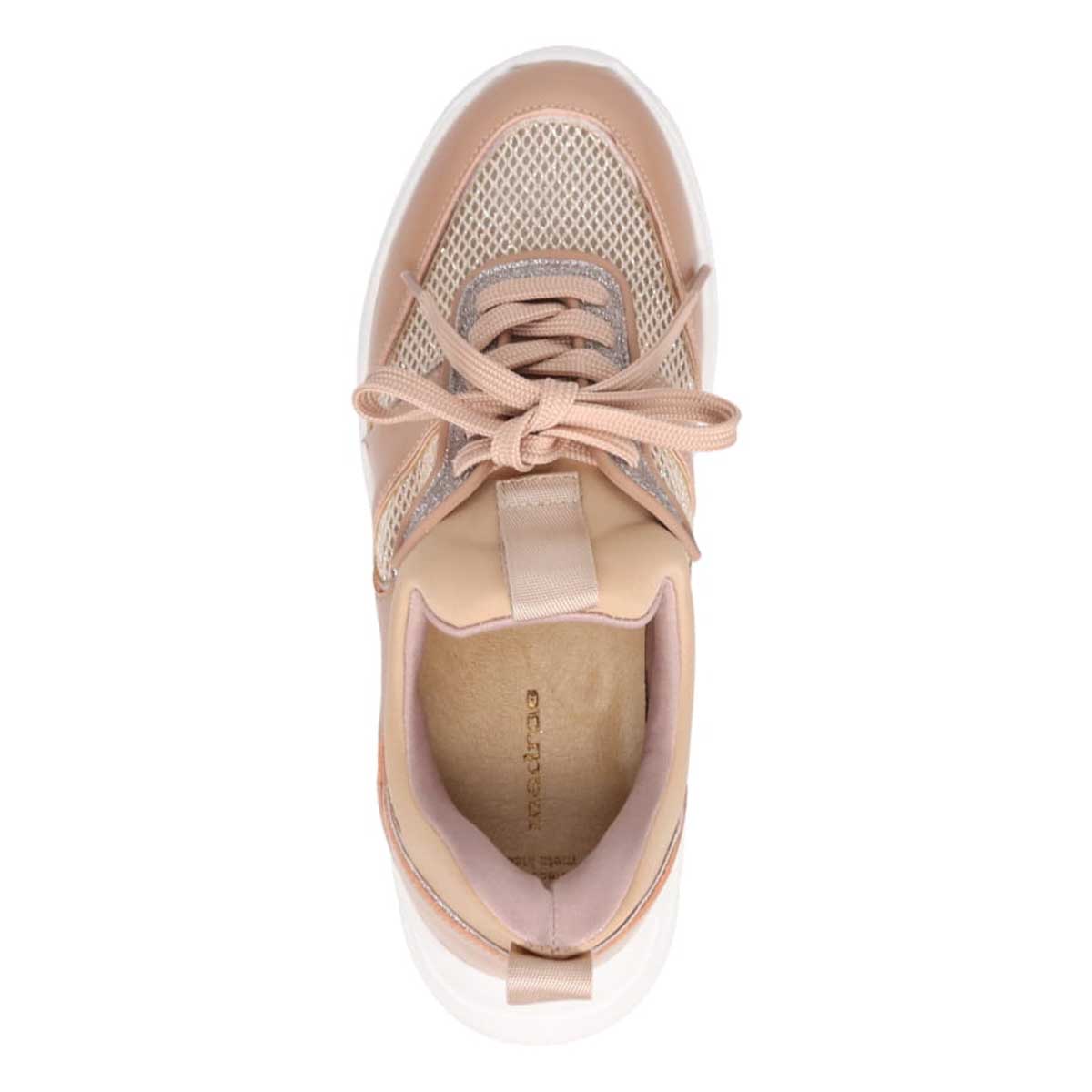 マドラス madras 特許 metaインソール搭載　スタイルアップ厚底スニーカー　MAL9159MT BEIGE 23