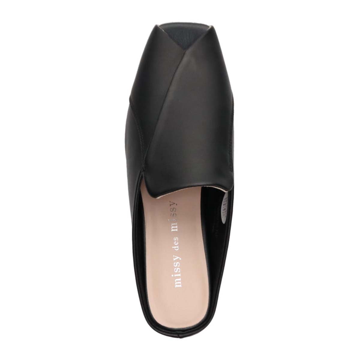 ミッシーデミッシー missy des missy シワ加工　甲深ミュールサンダル　MMD2701 BLACK 23.0