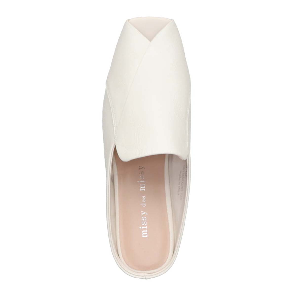 ミッシーデミッシー missy des missy シワ加工　甲深ミュールサンダル　MMD2701 OFF-WHITE 23.0