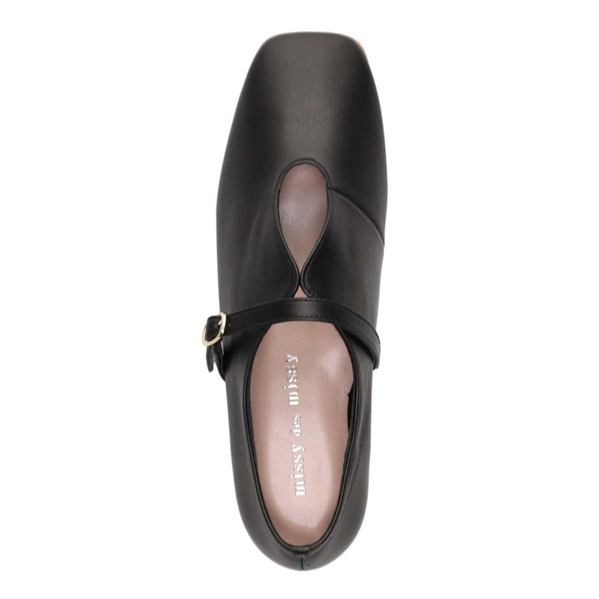 ミッシーデミッシー missy des missy 甲ベルト フラットシューズ　MMD3640 BLACK 23.0