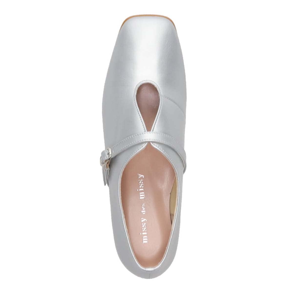 ミッシーデミッシー missy des missy 甲ベルト フラットシューズ　MMD3640 SILVER 23.0
