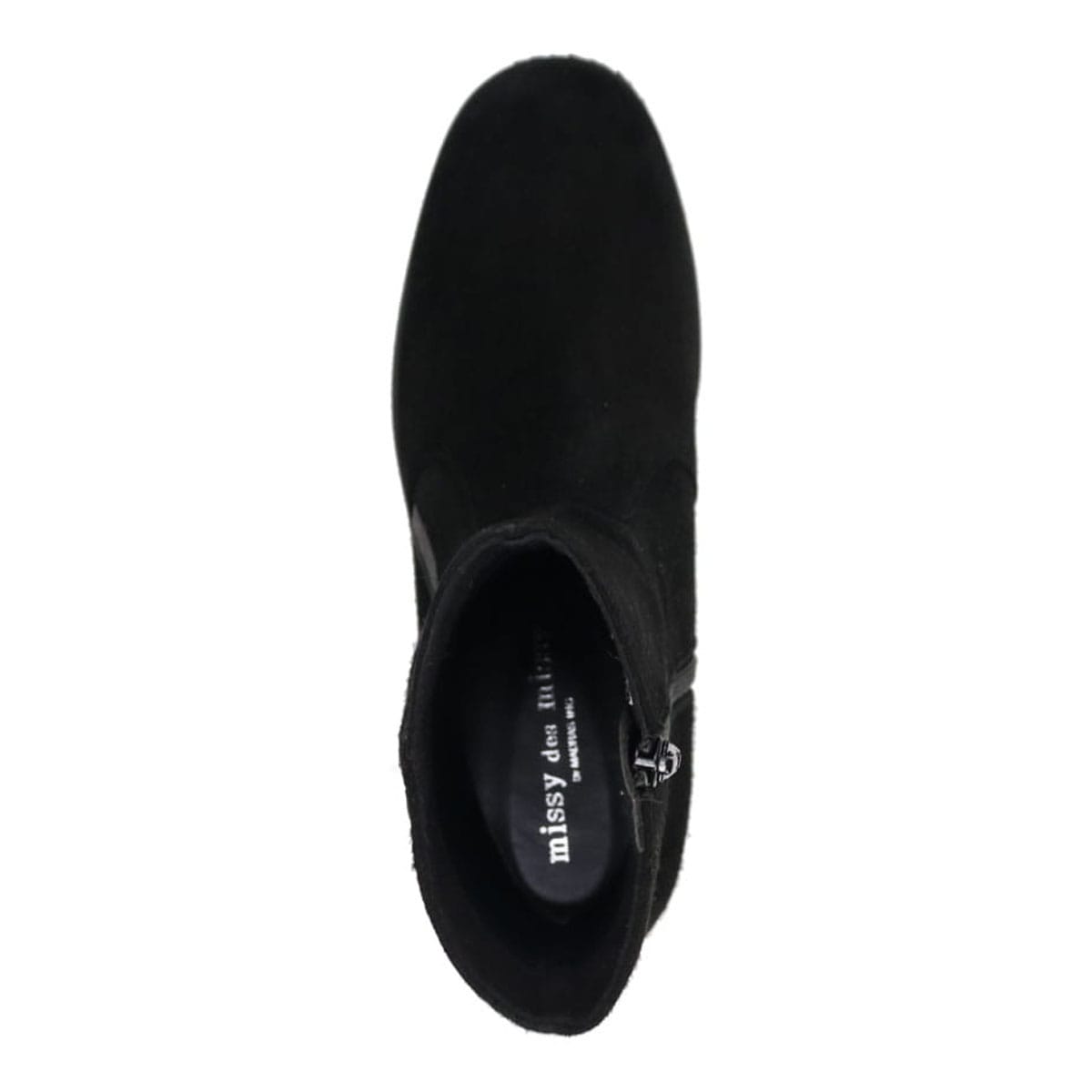 【防滑ソールタイプ】ミッシー デ ミッシー missy des missy 軽量カジュアルショートブーツ　MMD4634H BLACK-SILKY 23.0