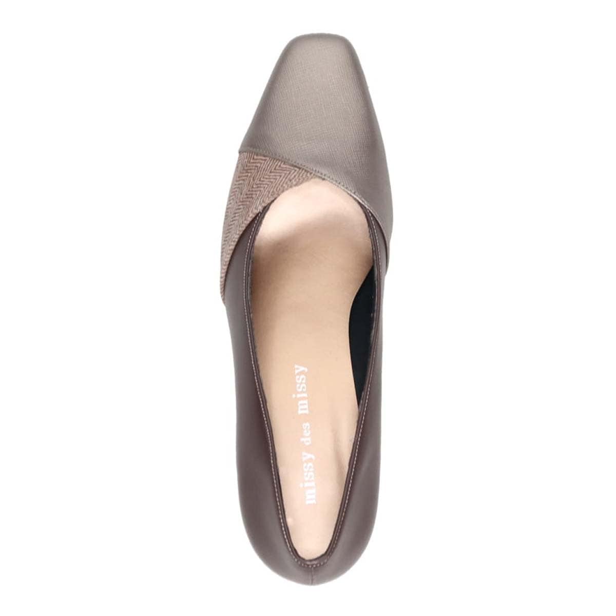 【防滑ソールタイプ】ミッシー デ ミッシー missy des missy Ｖカットラインが綺麗なデザインパンプス　MMD5149H OAK/C 23.0