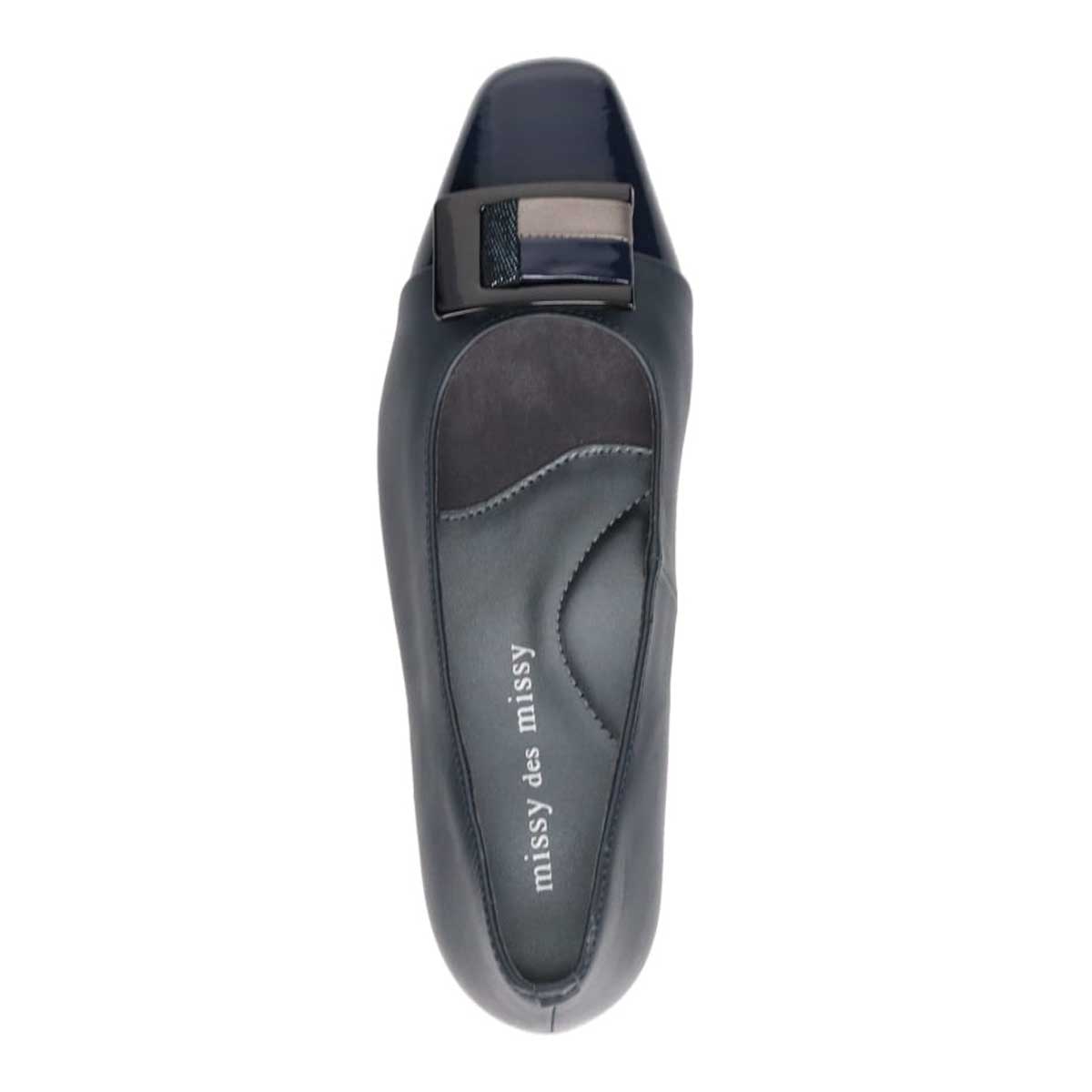 ミッシー デ ミッシー missy des missy ラインの綺麗なバックルモーチーフ飾り付き NEWデザインパンプス MMD7502 NAVY/NAVY 23.0