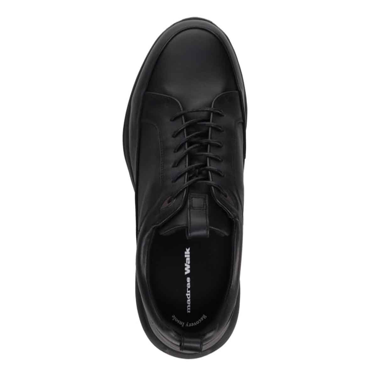 【GORE-TEX】マドラスウォーク madras Walk 「Recovery Shiatsu Insole」搭載で指圧効果により血行をよくする。　全天候快適な ゴアテックスレザースニーカー　MW7600R BLACK 25.0