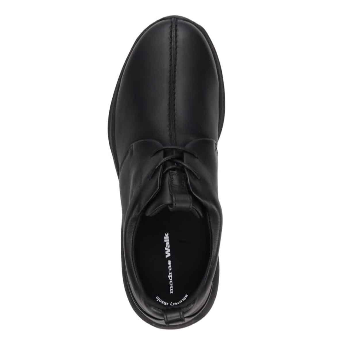 【GORE-TEX】マドラスウォーク madras Walk 「Recovery Shiatsu Insole」搭載で指圧効果により血行をよくする。　全天候快適な ゴアテックスレザースニーカー　MW7601R BLACK 25.0