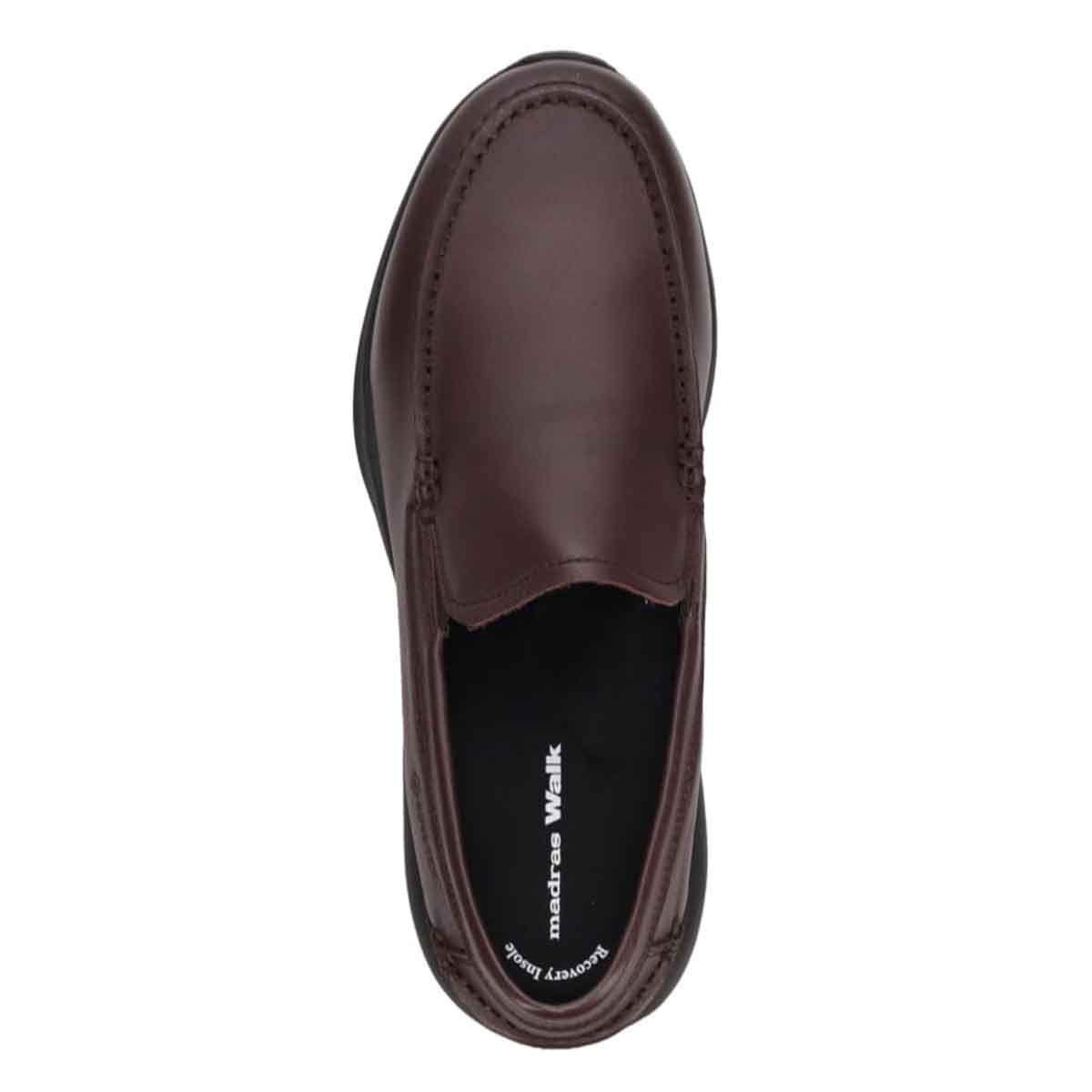 【GORE-TEX】マドラスウォーク madras Walk 「Recovery Shiatsu Insole」搭載で指圧効果により血行をよくする。　全天候快適な ゴアテックススリッポン・カジュアルシューズ　MW7605R D-BROWN 25.0